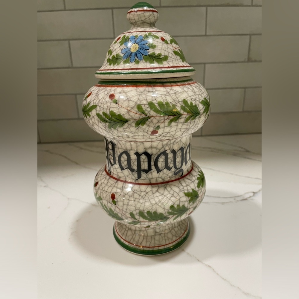 Crackle Glaze Porcelain Apothecary Jar